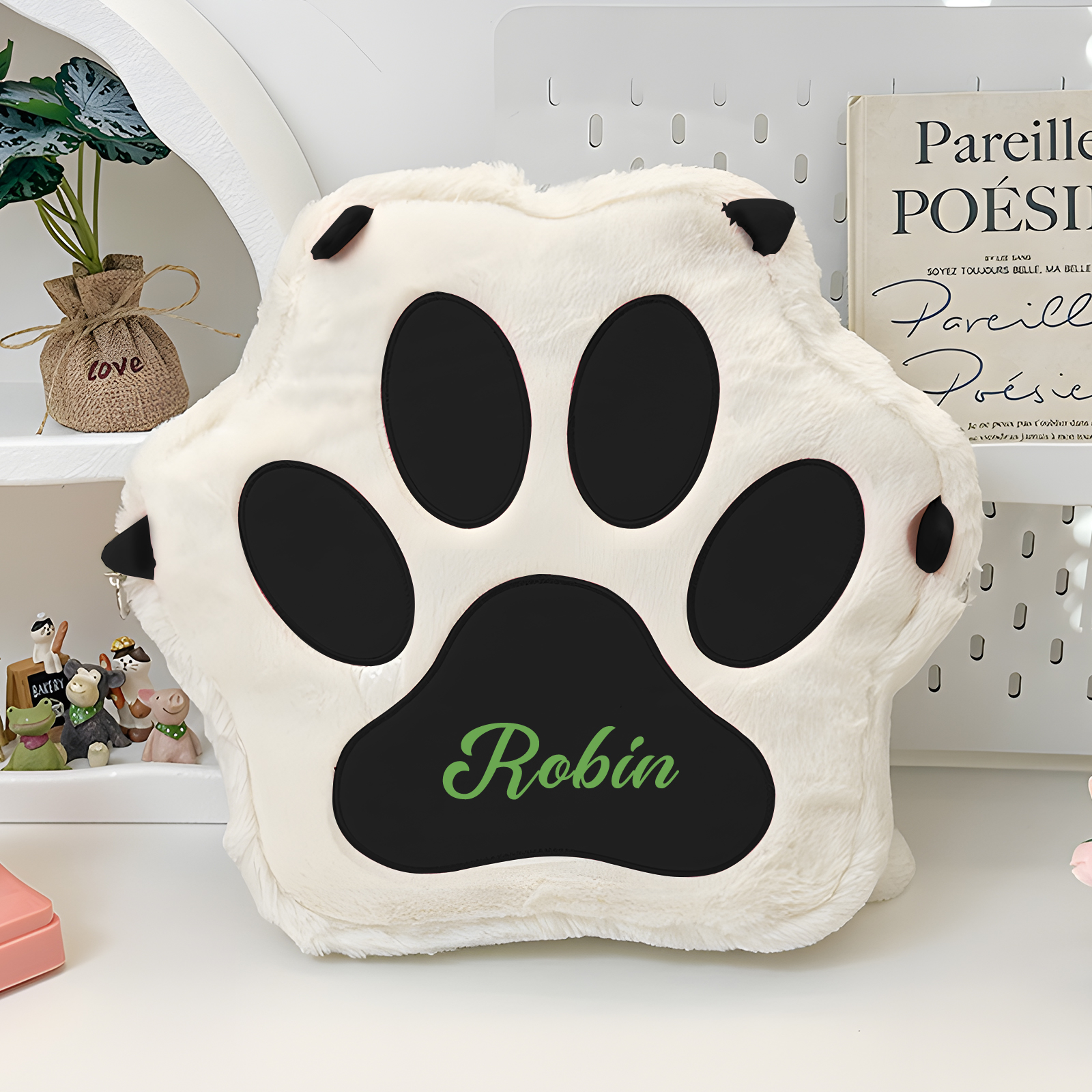 Personalised Cat Paw Backpack with Custom Name and Colour, 4 Styles | Jessemade