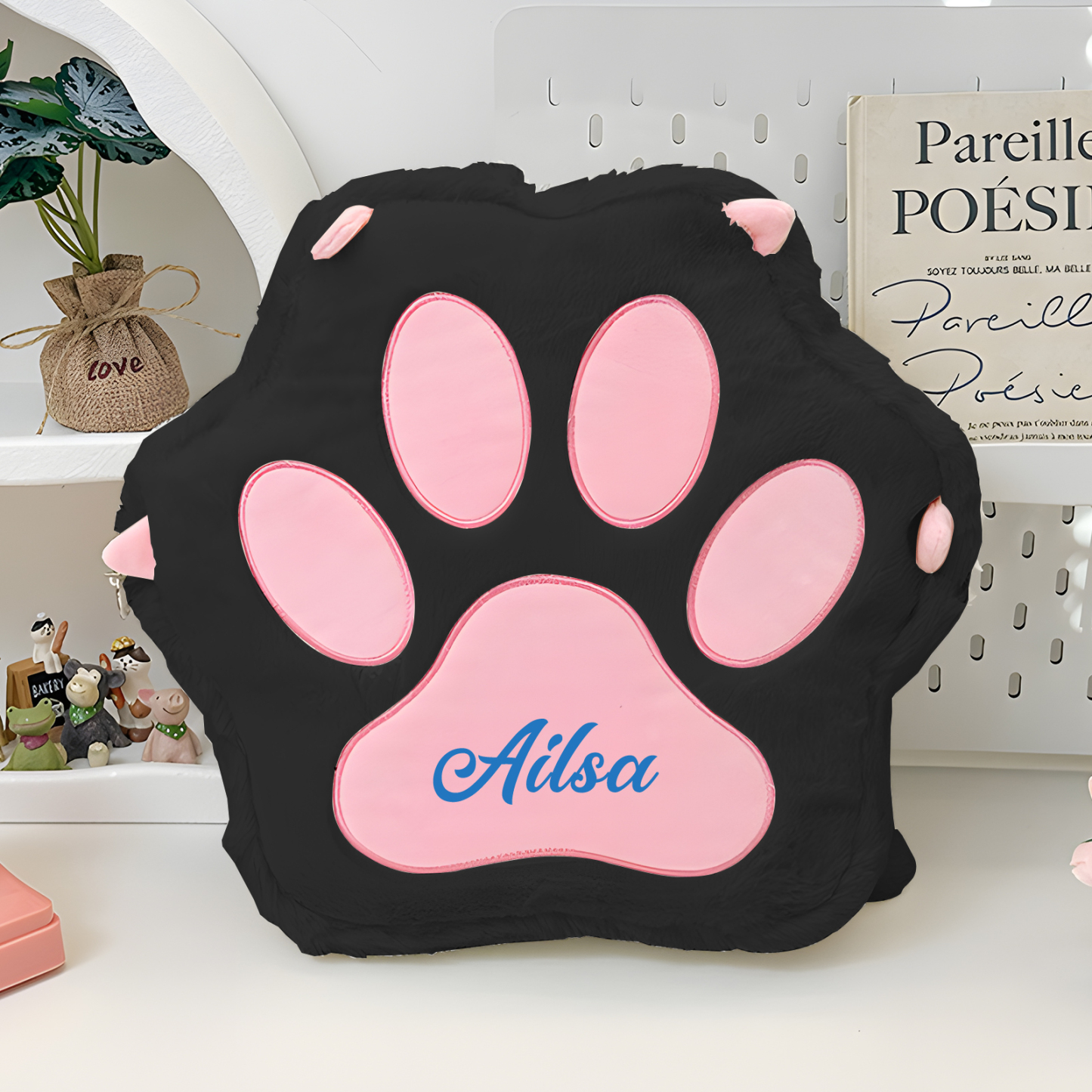 Personalised Cat Paw Backpack with Custom Name and Colour, 4 Styles | Jessemade