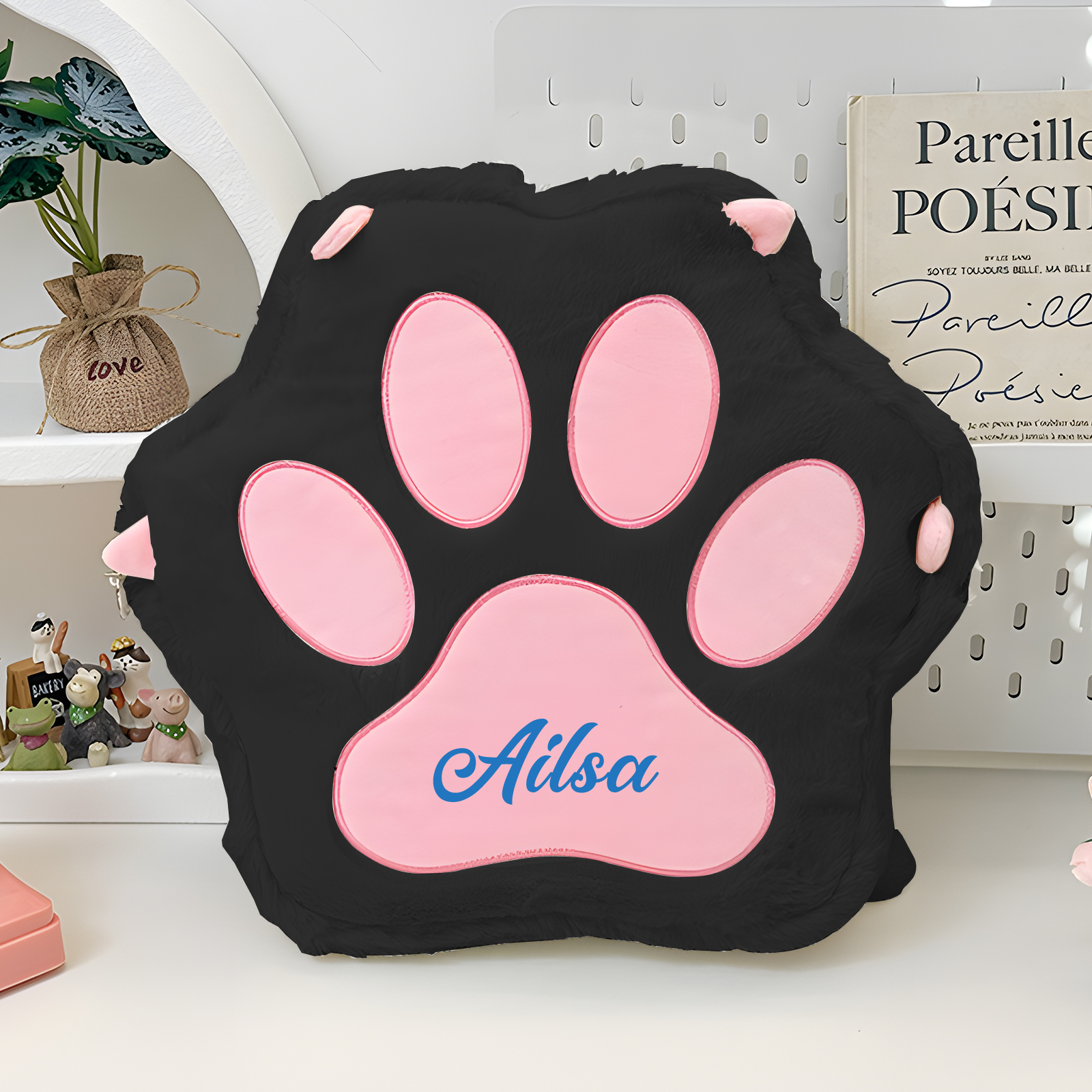 Personalised Cat Paw Backpack with Custom Name and Colour, 4 Styles | Jessemade