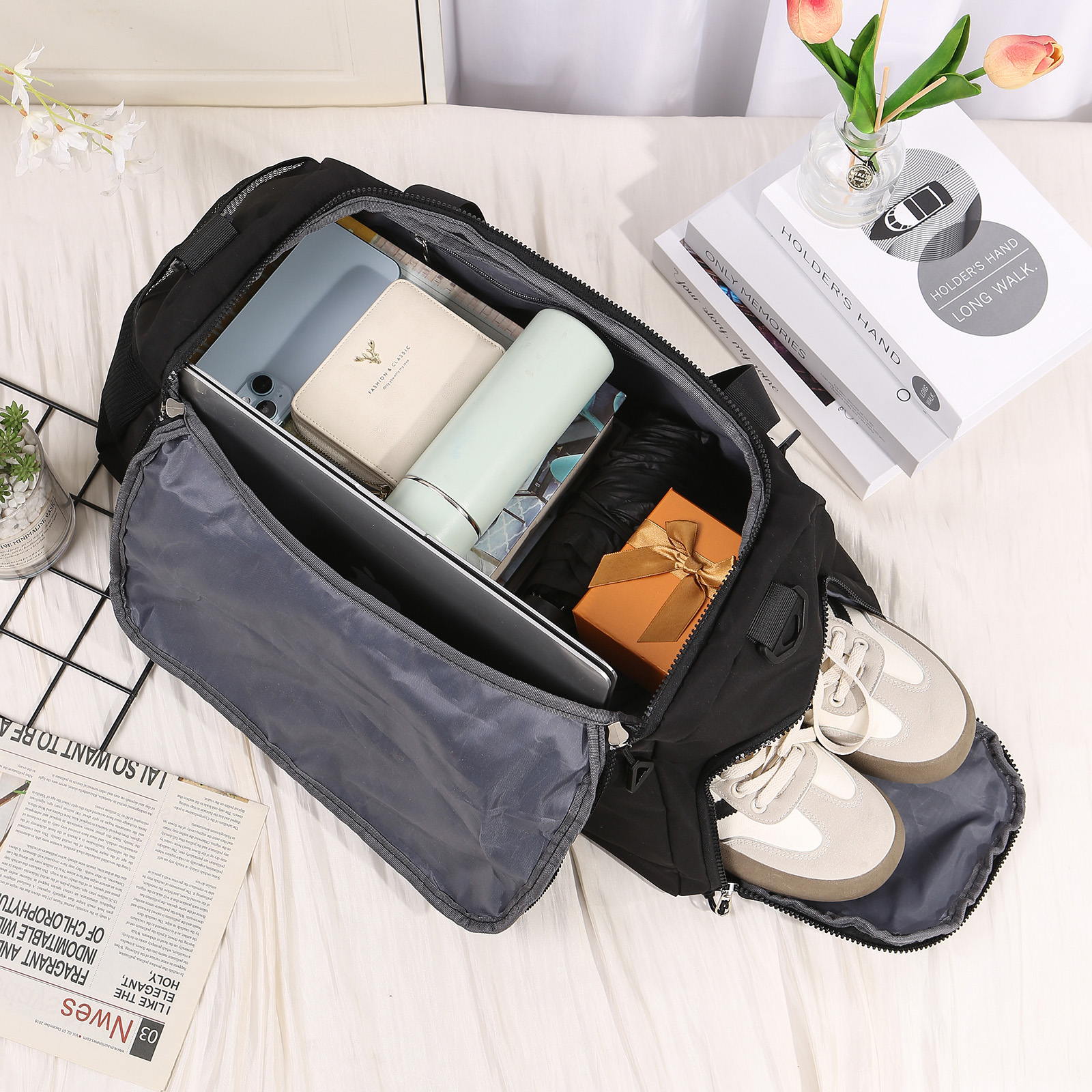 Personalised Travel Bag with Custom Name Perfect Gift for Men & Women