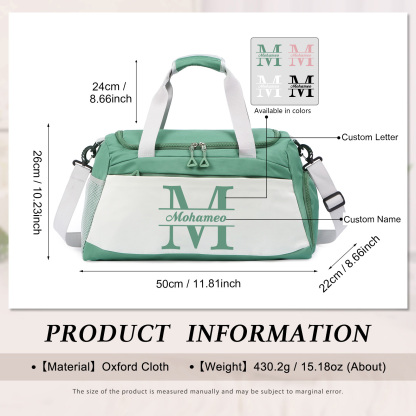 Personalised Travel Bag with Custom Name Perfect Gift for Men & Women