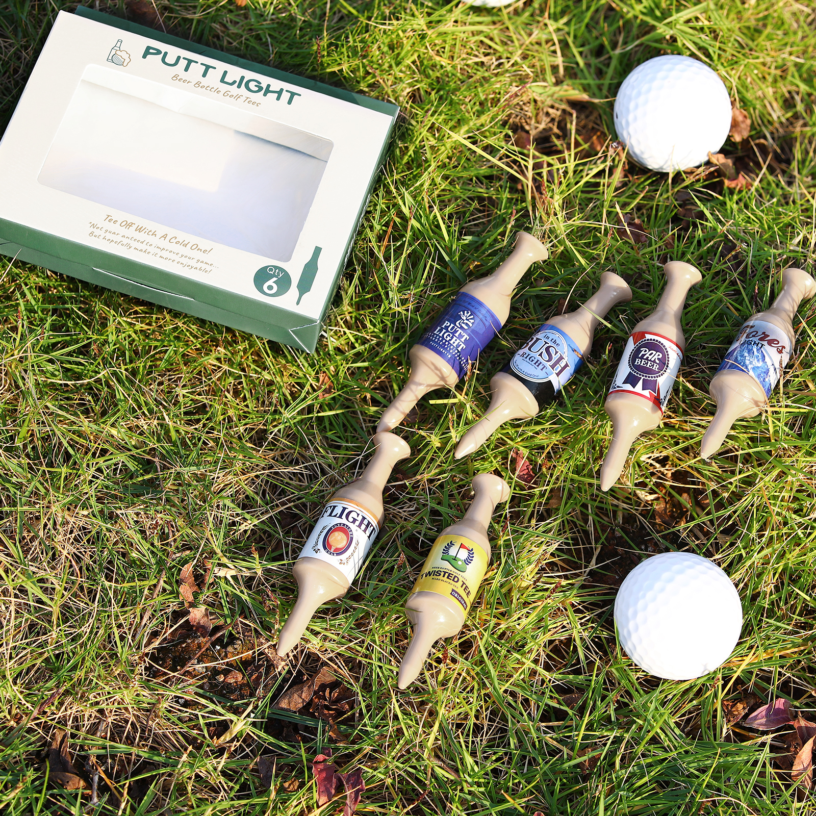 Virtually Unbreakable Golf Tees Recyclable Plastic Golf Tee 6 Pack Gift for Him