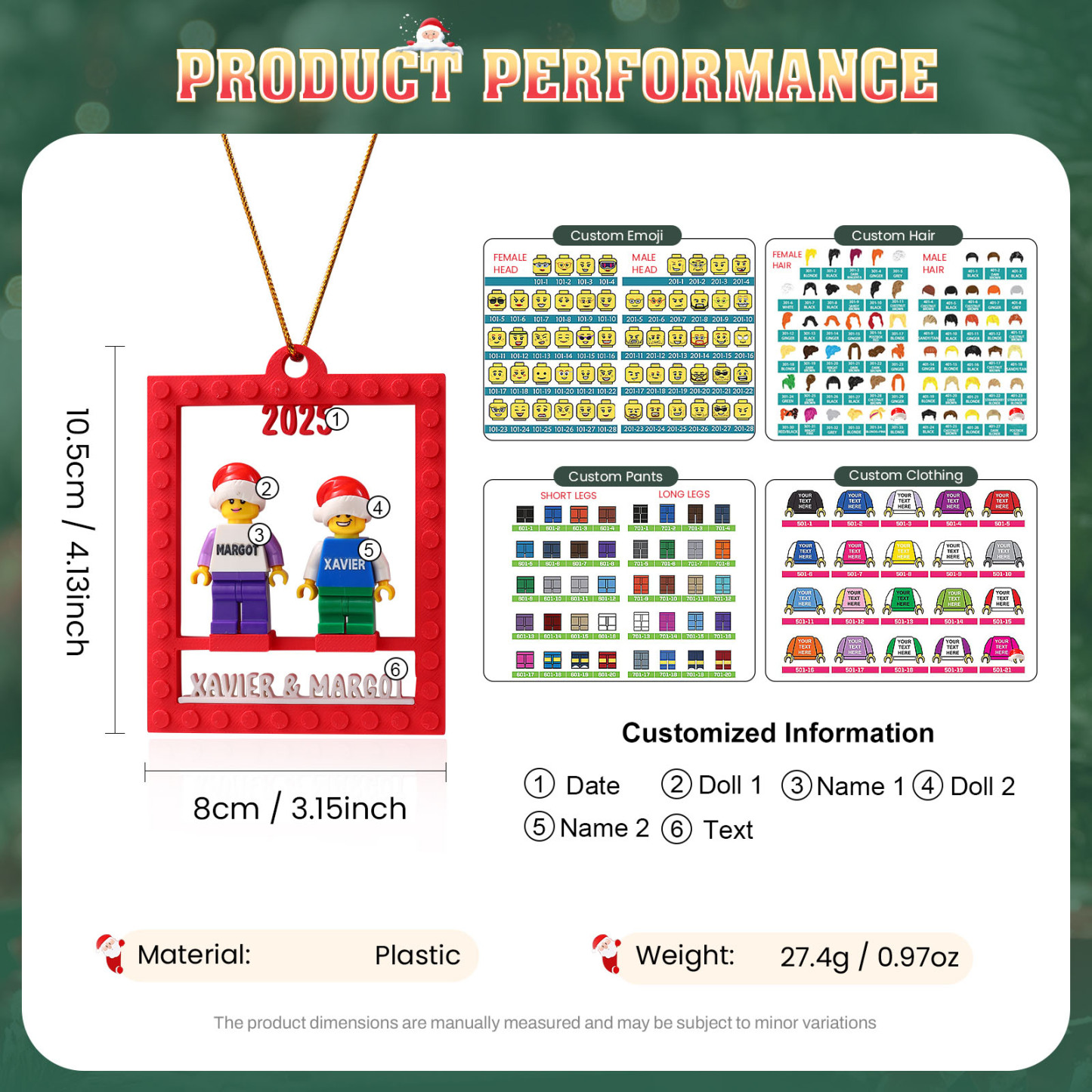 Personalised Minifigure Christmas Ornament