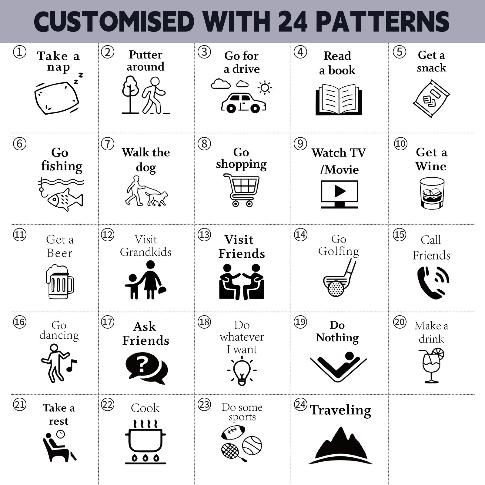 Personalised Retirement Dice Custom 6 Patterns Funny Gifts for Family Friends | Jessemade-Jessemade AU