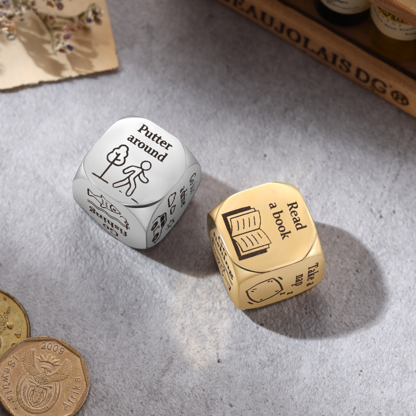 Personalised Retirement Dice Custom 6 Patterns Funny Gifts for Family Friends | Jessemade-Jessemade AU