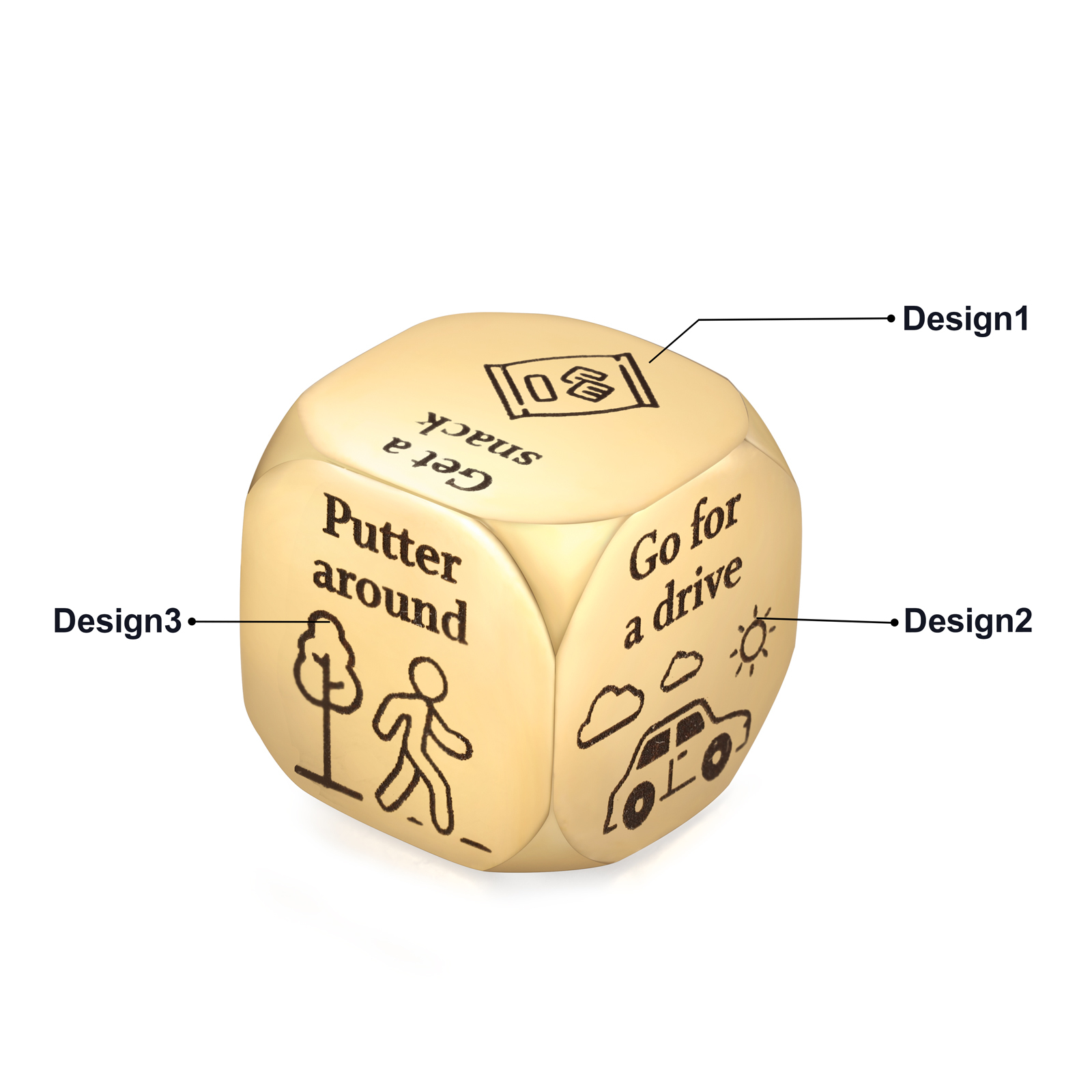 Personalised Retirement Dice Custom 6 Patterns Funny Gifts for Family Friends | Jessemade-Jessemade AU