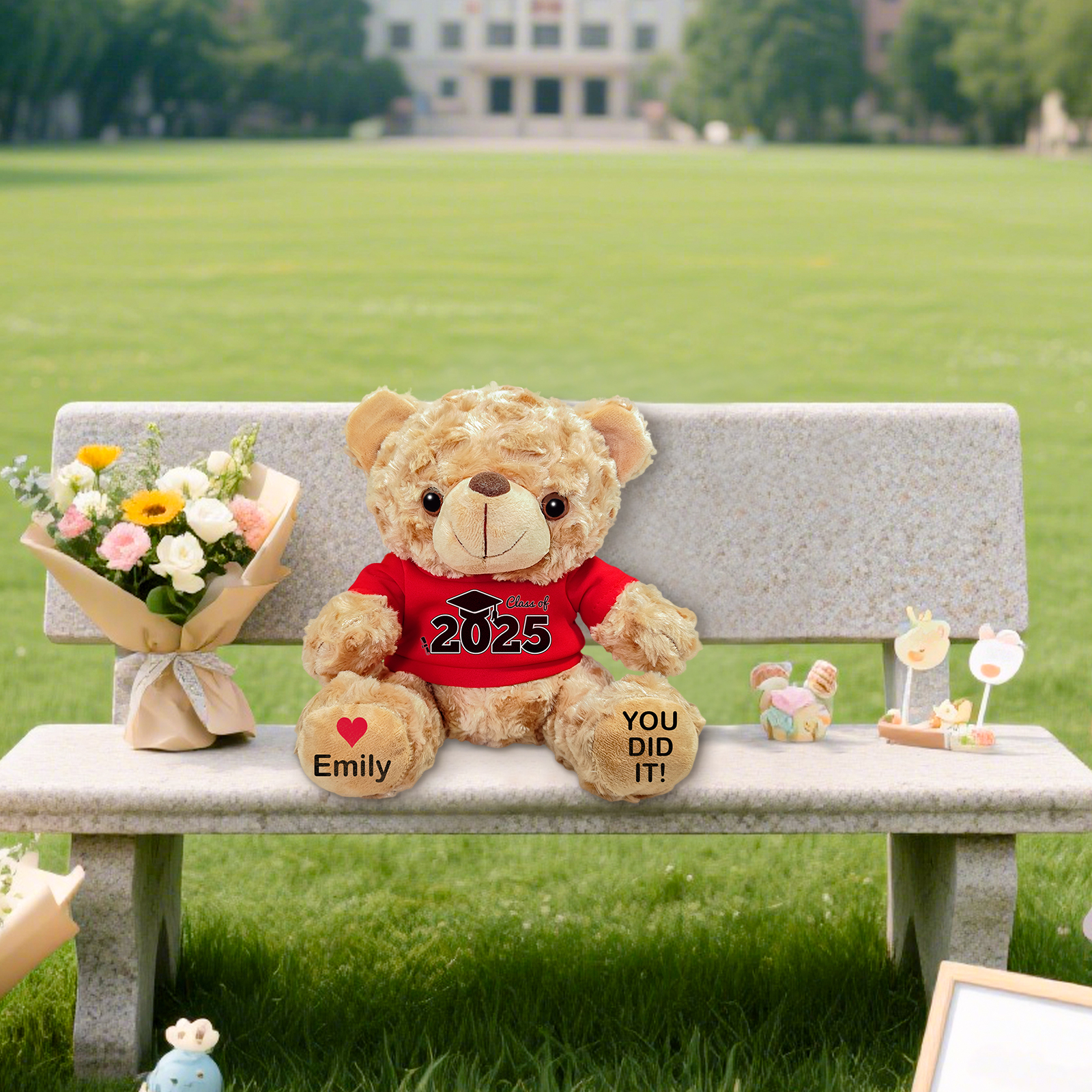 Personalised Graduation Teddy Bear - Custom Gift with Name & Year | Jessemade