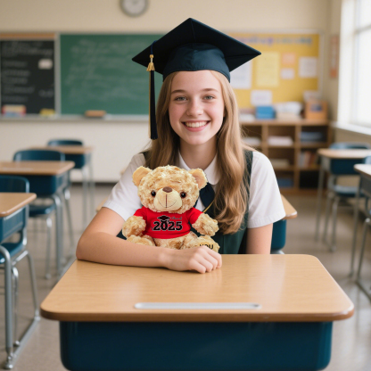 Personalised Graduation Teddy Bear - Custom Gift with Name & Year | Jessemade
