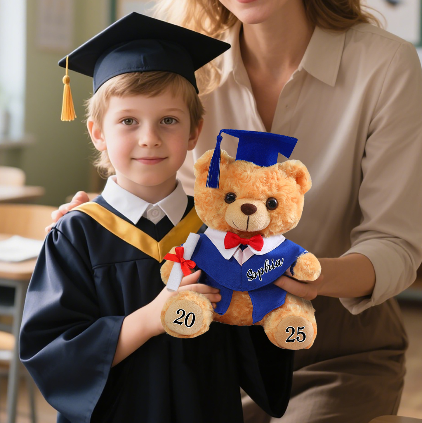 Personalised Graduation Teddy Bear - Cute Meaningful Plush Keepsake with Name & Year | Jessemade