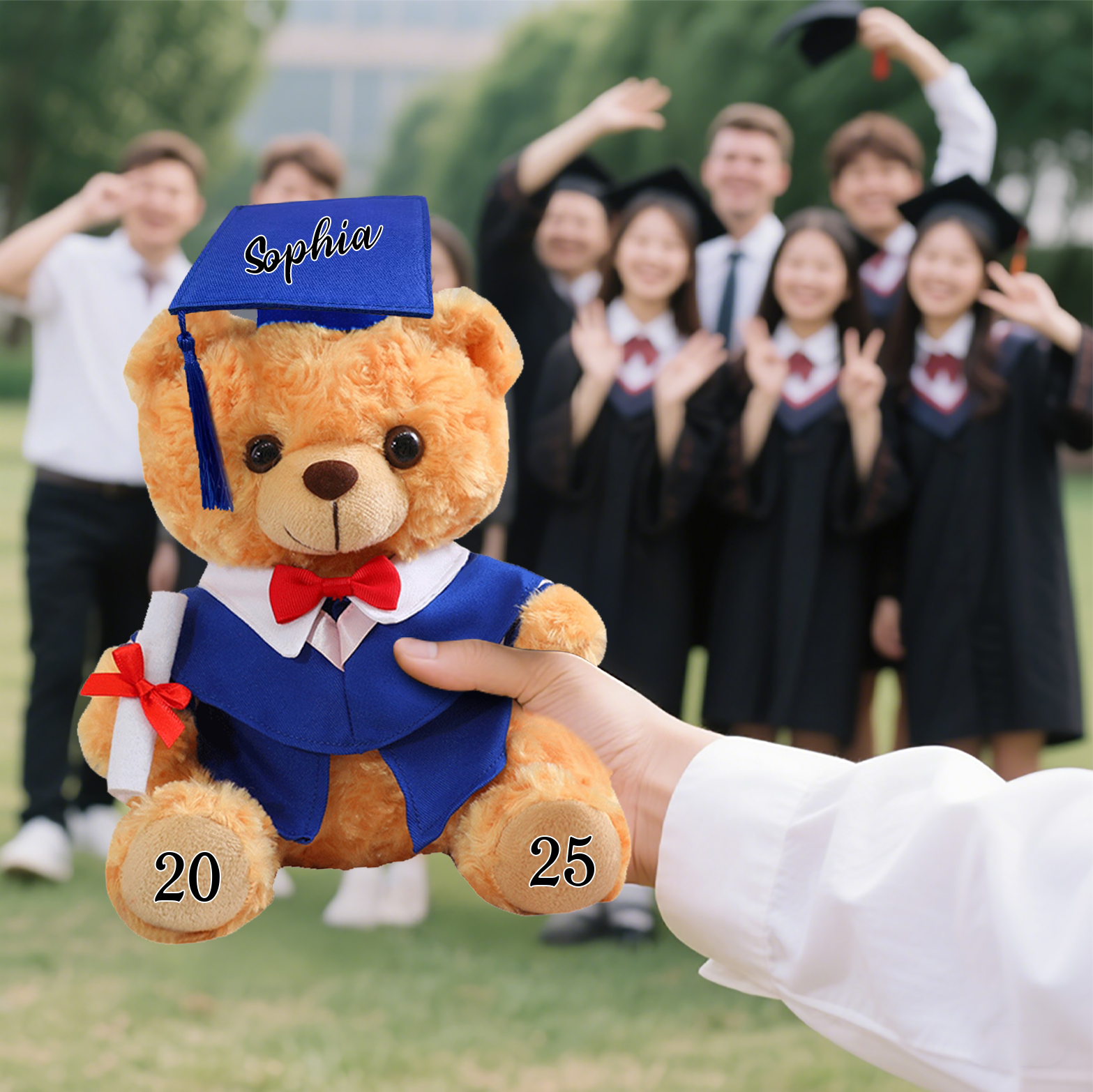 Personalised Graduation Teddy Bear - Cute Meaningful Plush Keepsake with Name & Year | Jessemade