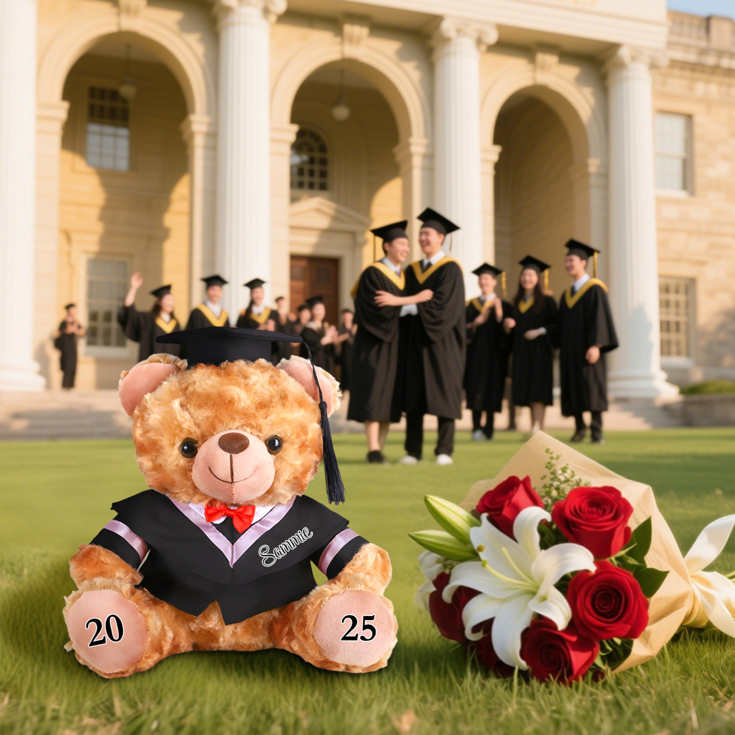 Custom Graduation Teddy Bear – Personalised Plush Keepsake with Name & Year | Jessemade