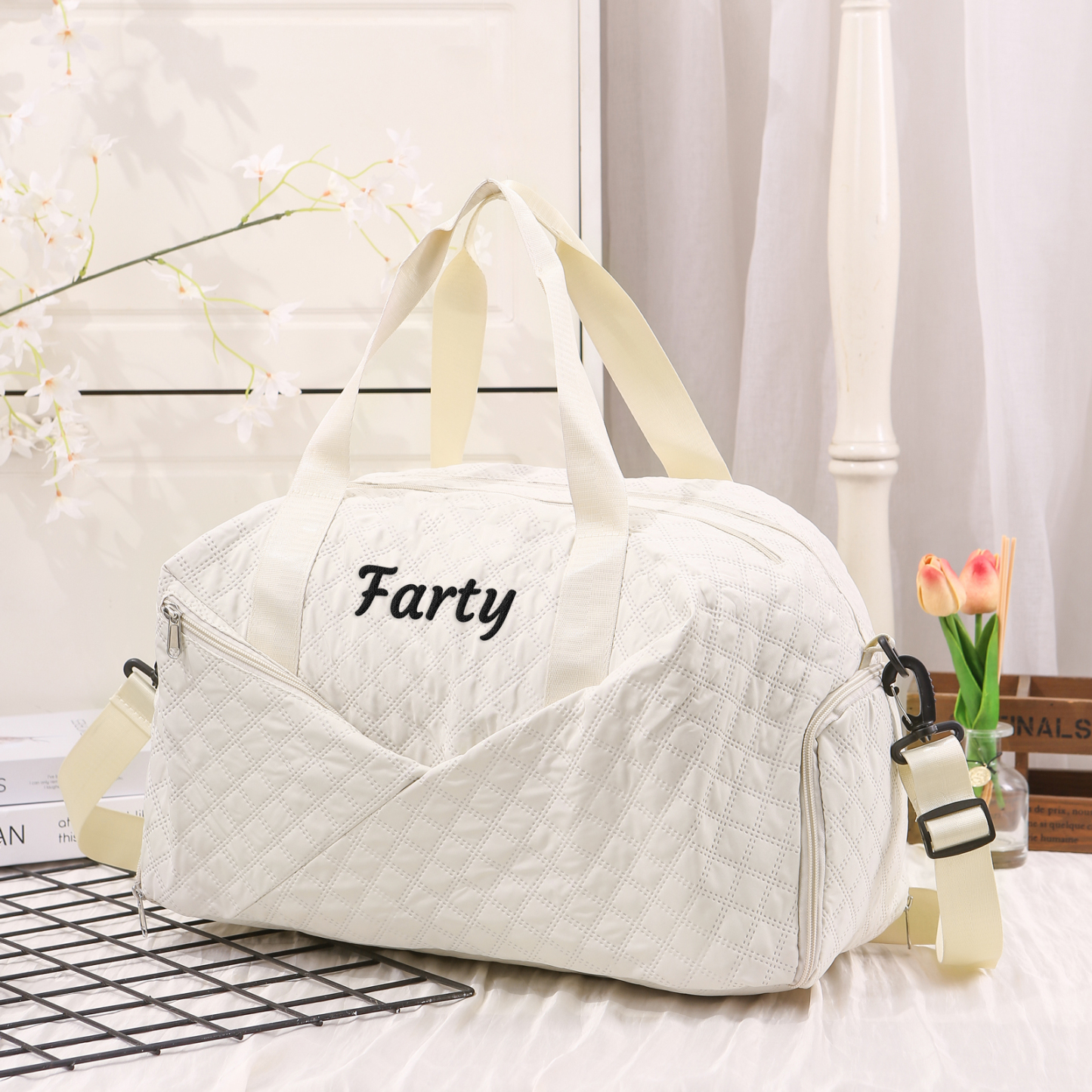 Personalised Name Travel Bag Waterproof and Stylish Gift for Her