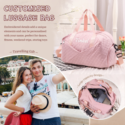 Personalised Name Travel Bag Waterproof and Stylish Gift for Her