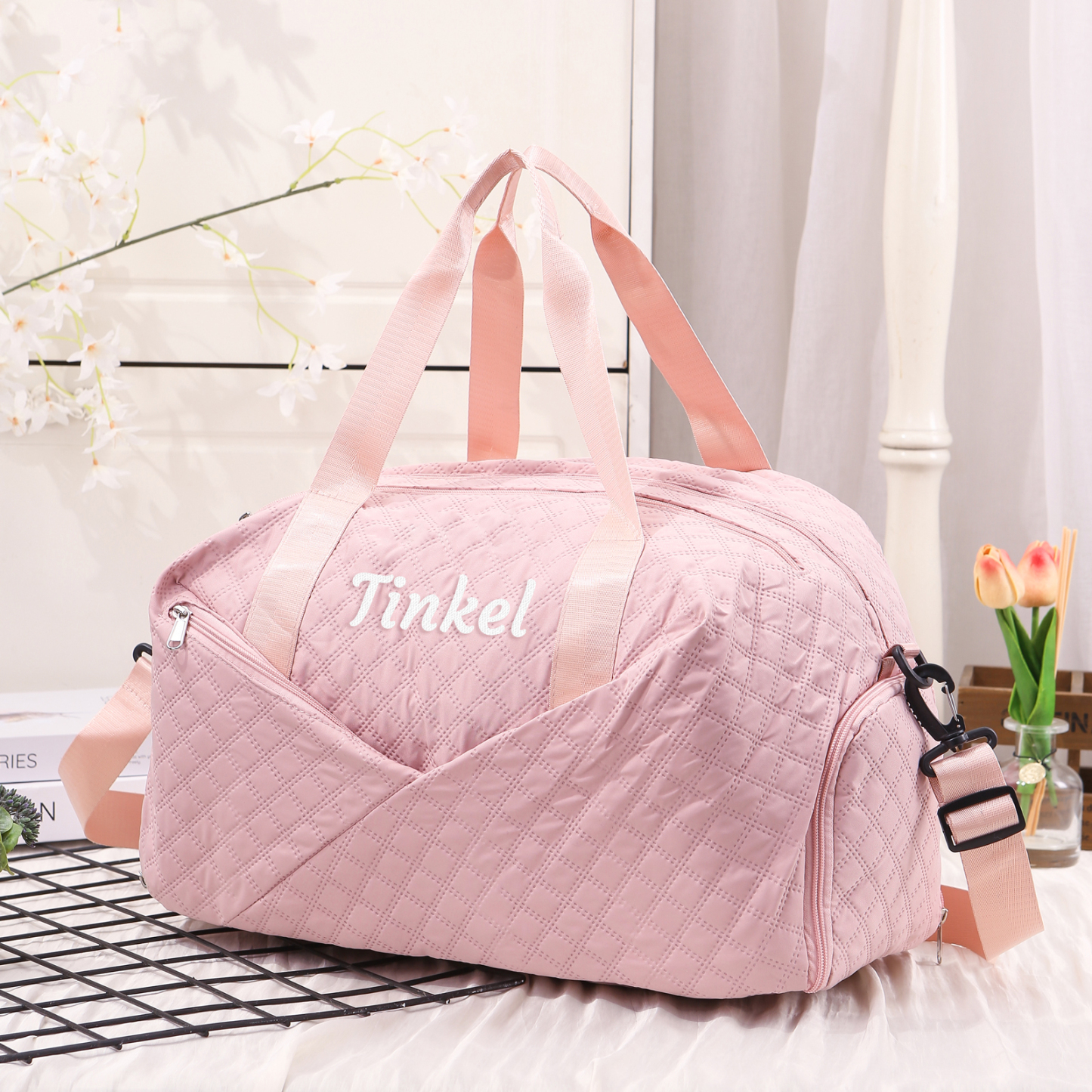 Personalised Name Travel Bag Waterproof and Stylish Gift for Her
