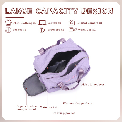 Personalised Name Travel Bag Waterproof and Stylish Gift for Her