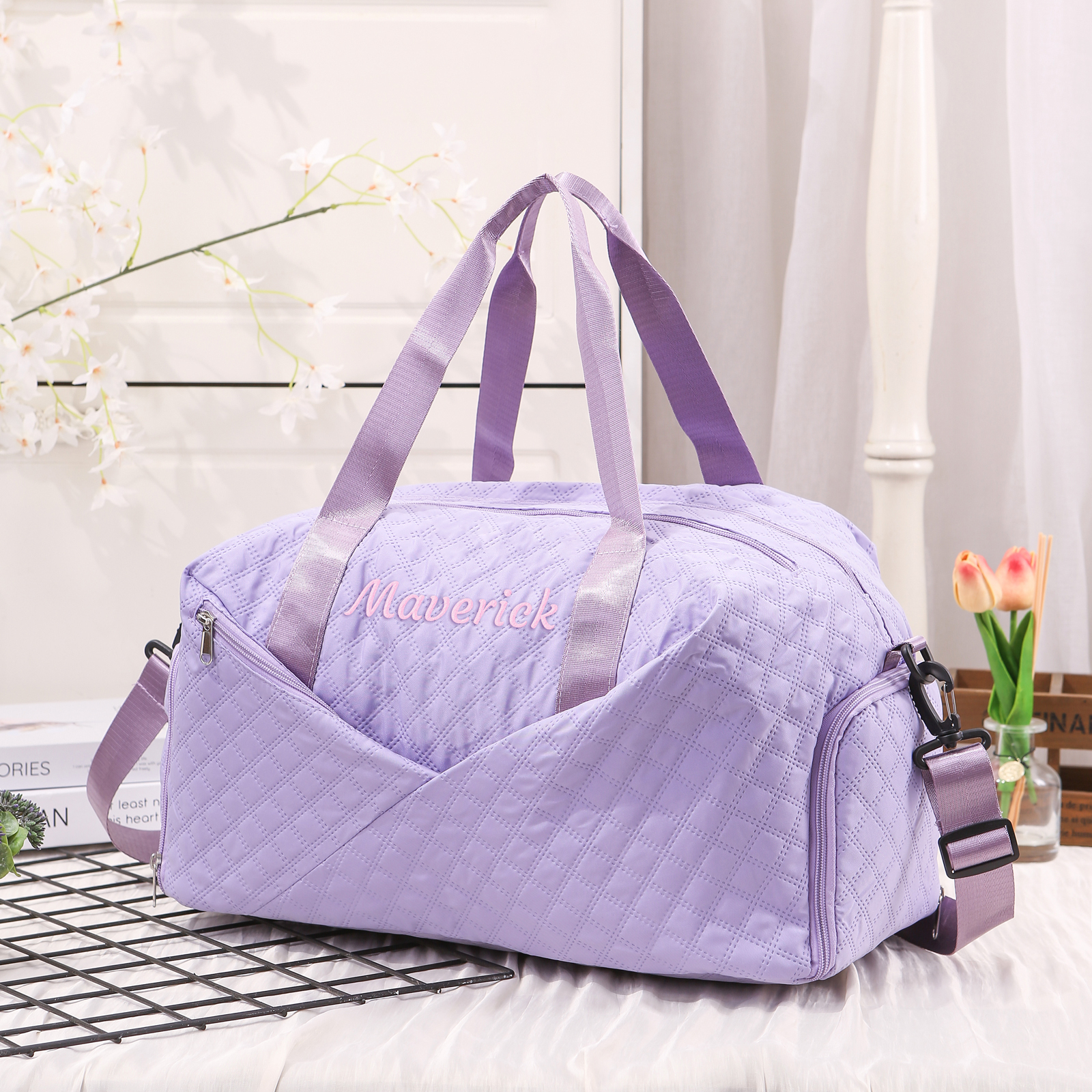 Personalised Name Travel Bag Waterproof and Stylish Gift for Her