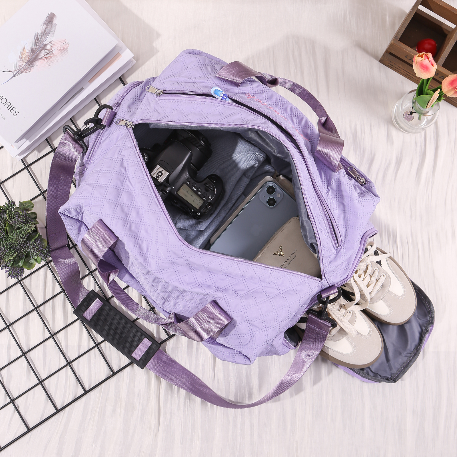 Personalised Name Travel Bag Waterproof and Stylish Gift for Her