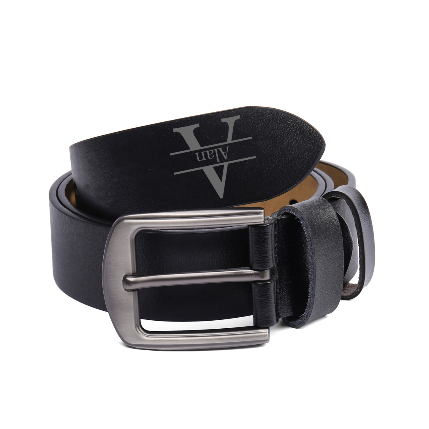 Personalised Leather Belt with 2-7 Names and 1 Letter "This awesome daddy belongs to "| Father’s Day Gift | Jessemade