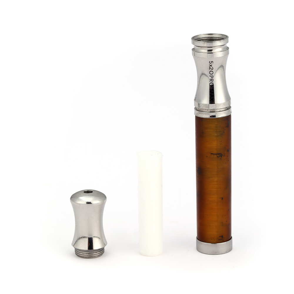 Tiger’s Eye Stone Breathing Necklace, Steel Accents