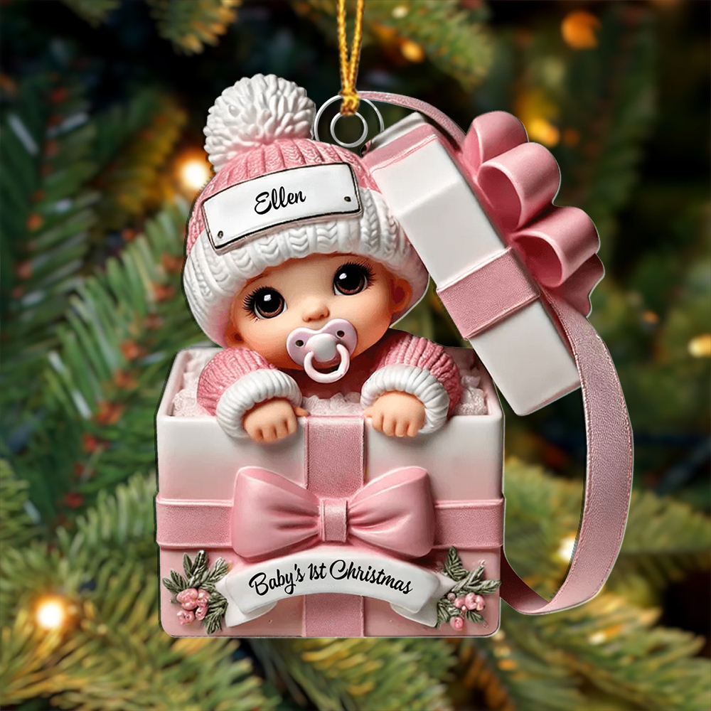 Personalised Baby’s First Christmas ornament with name – a Christmas and new baby gift for parents and grandparents | Jessemade