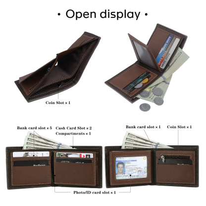 Personalised Men Wallet Customised Photo & Name & Letter Monogram Billfold Leather Wallet Gift for Him