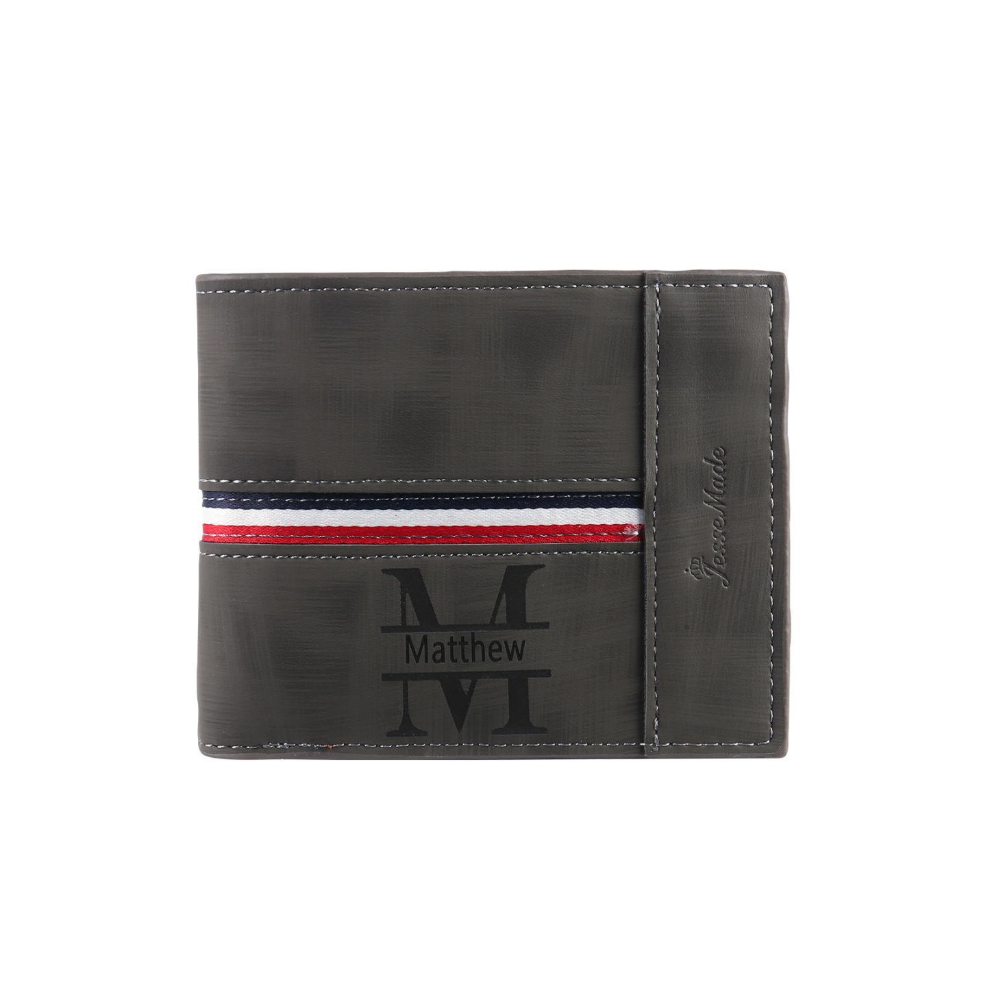 Personalised Men Wallet Customised Photo & Name & Letter Monogram Bill