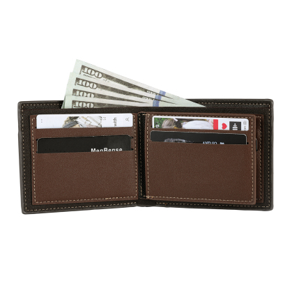Personalised Men Wallet Customised Photo & Name & Letter Monogram Billfold Leather Wallet Gift for Him