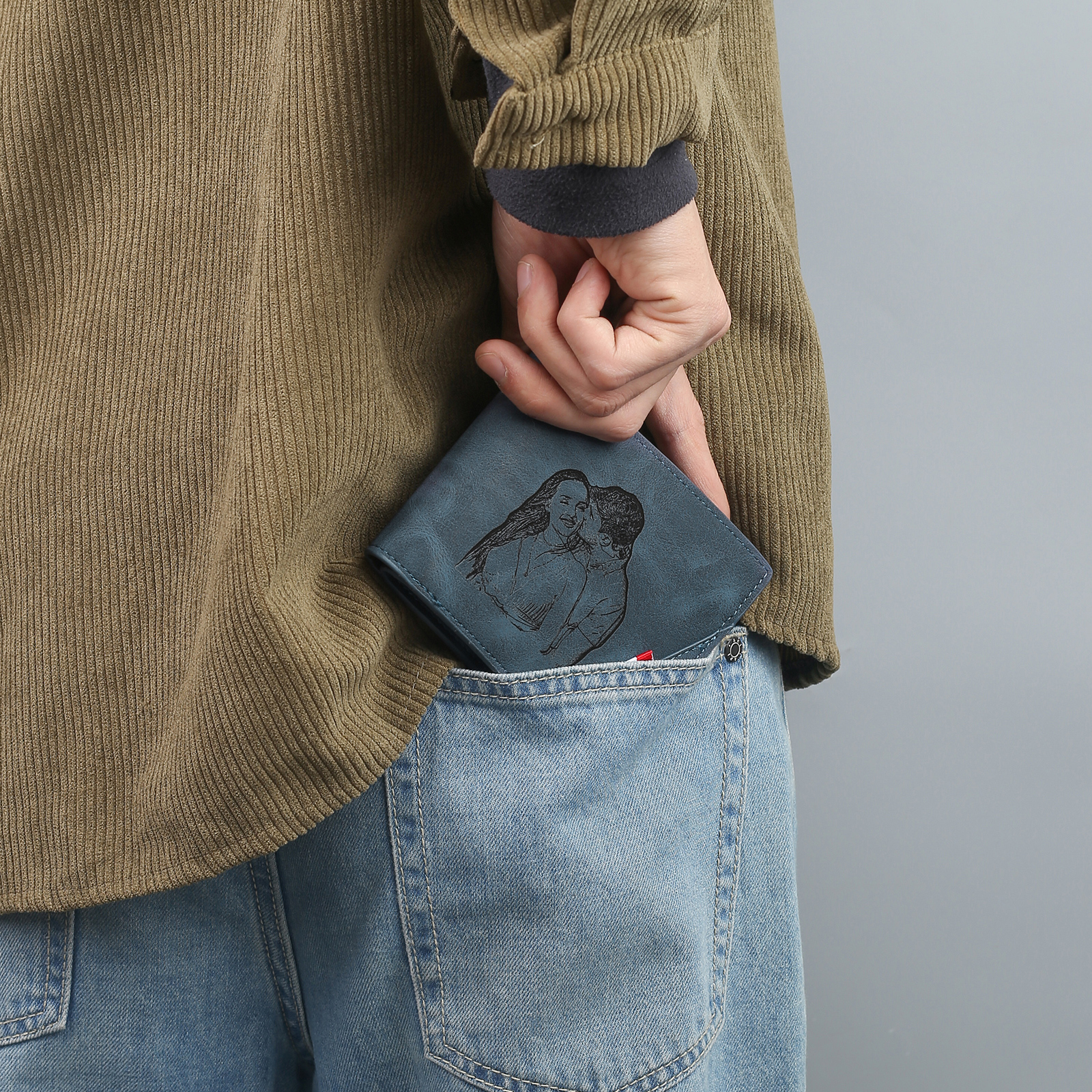 Personalised Couple Gift Box Set Custom Wallets & Keychains for Special Moments