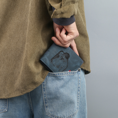 Personalised Couple Gift Box Set Custom Wallets & Keychains for Special Moments