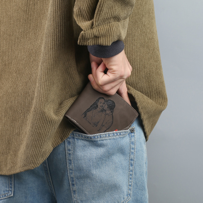 Personalised Gift Set for Him Custom Photo Wallet & Wallet Card Perfect Christmas or Valentines Day Gift