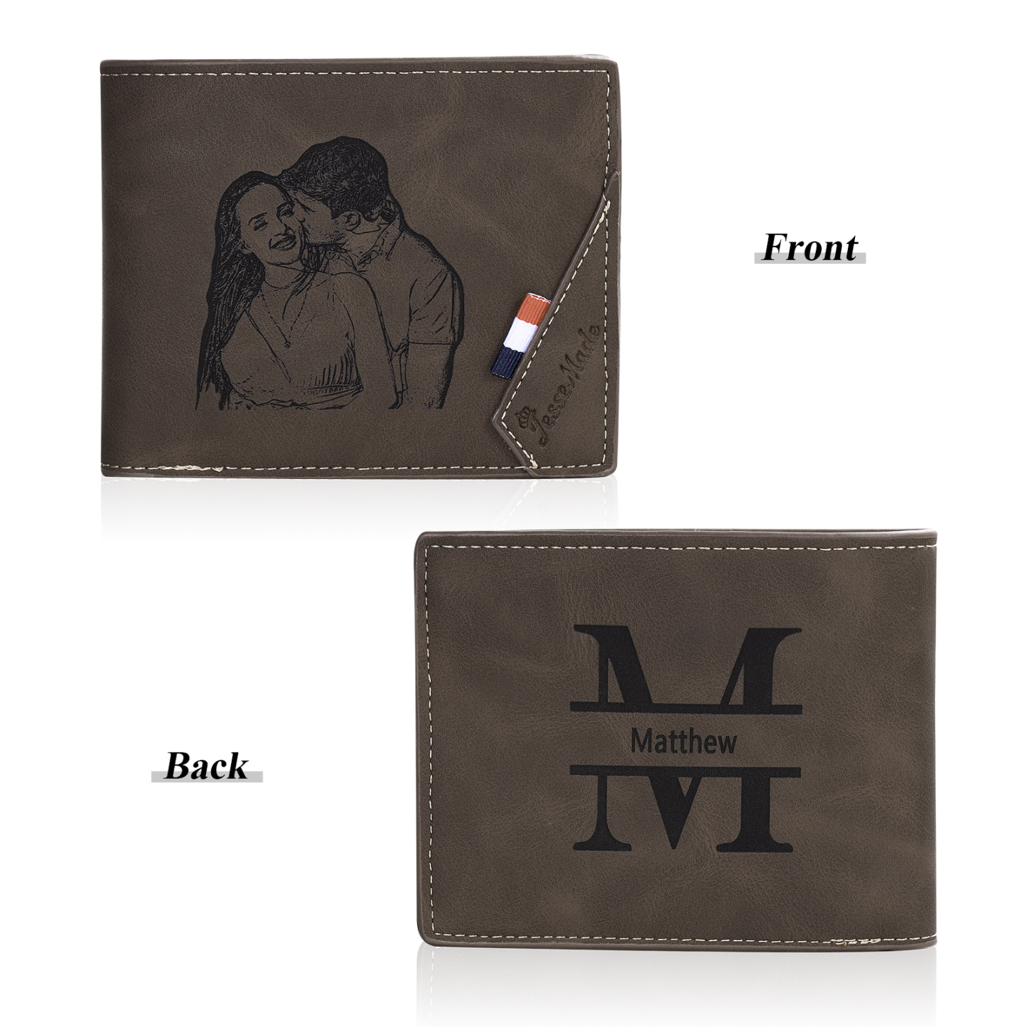 Personalised Gift Set for Him Custom Photo Wallet & Wallet Card Perfect Christmas or Valentines Day Gift