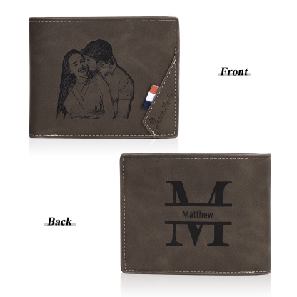 Personalised Gift Set for Him Custom Photo Wallet & Wallet Card Perfect Christmas or Valentines Day Gift