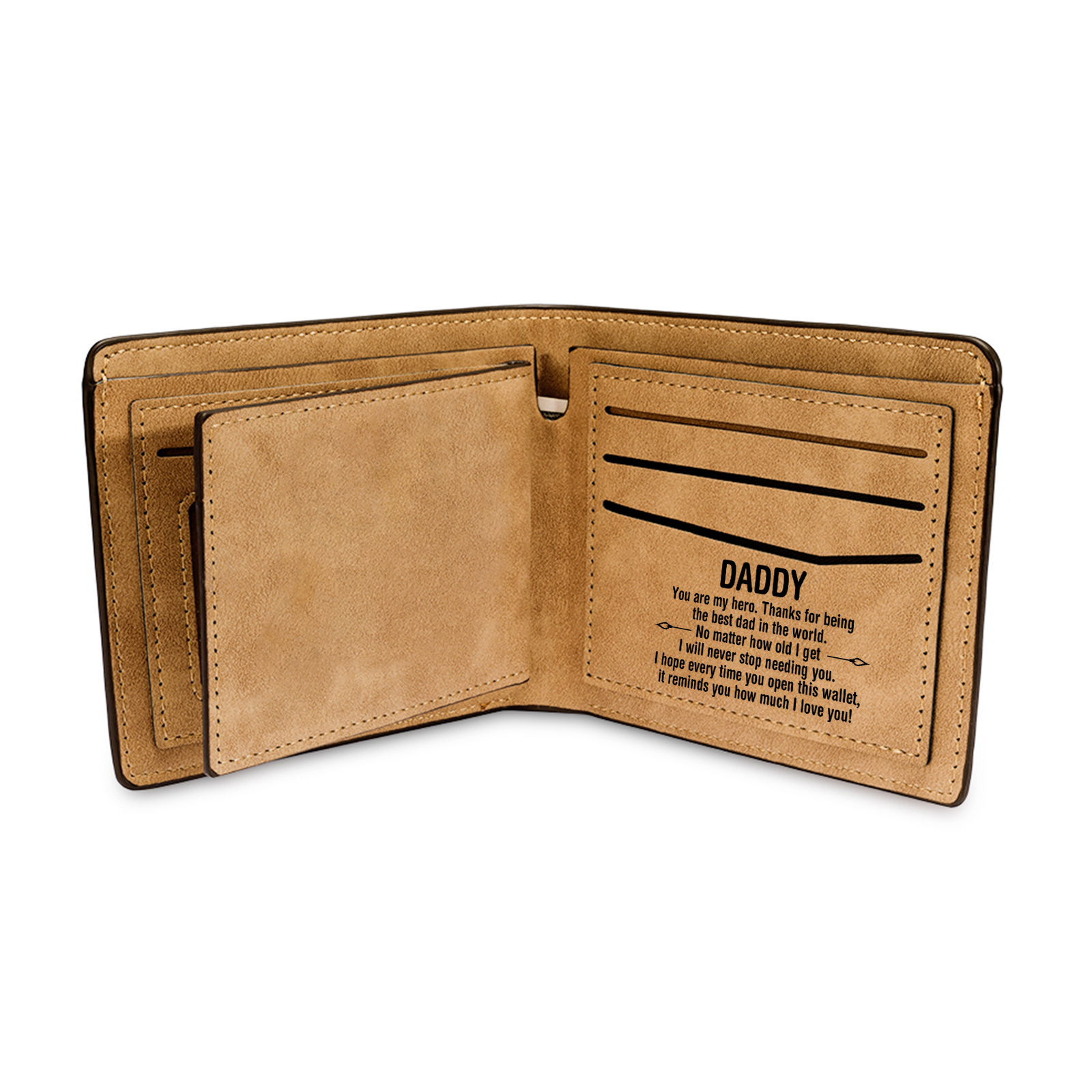 [Copy]1-6 Names Personalised Wallet with Kids’ Name and Photo – Gift for Dad/Grandpa | Jessemade