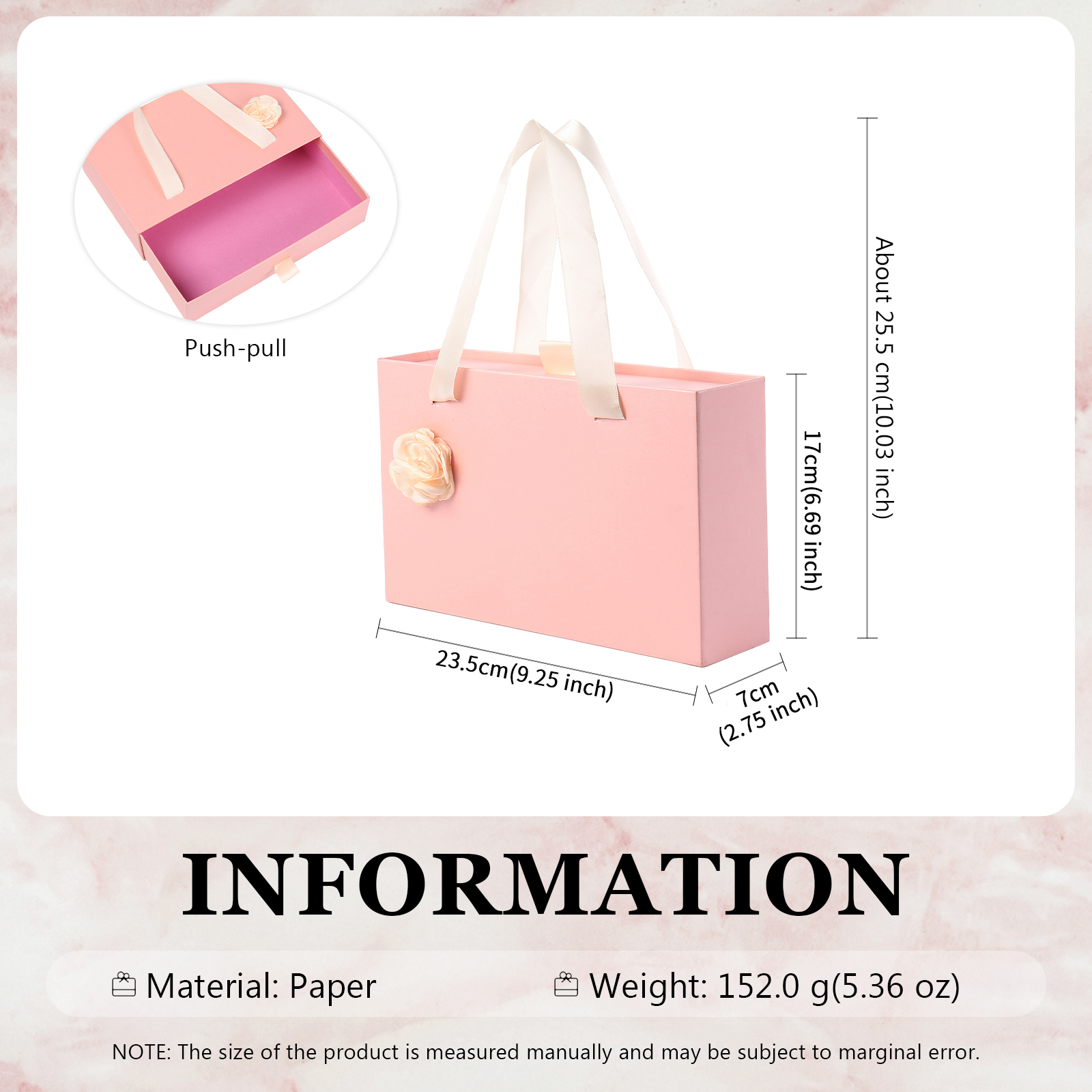 Elegant Gift Box for Her in Pink and Red Colours