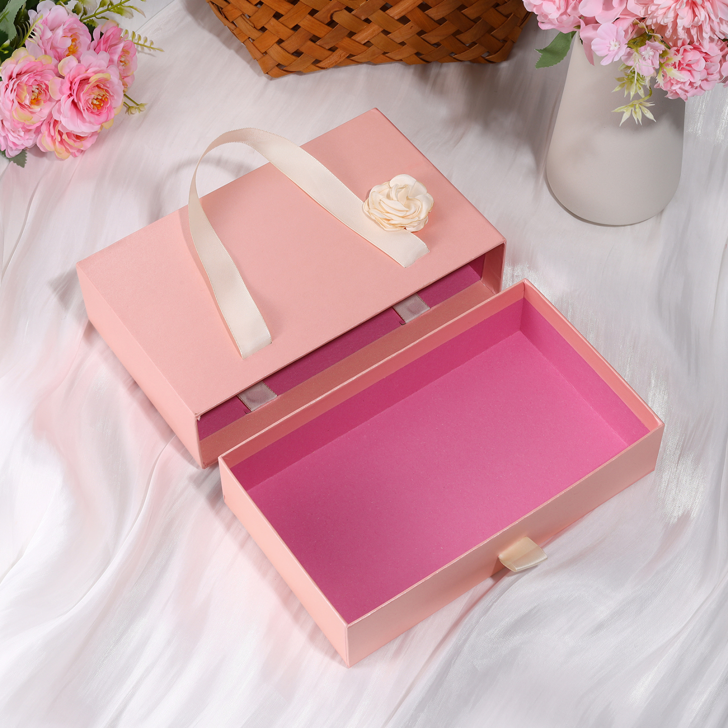 Elegant Gift Box for Her in Pink and Red Colours