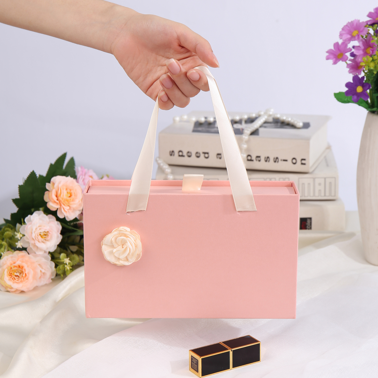 Elegant Gift Box for Her in Pink and Red Colours