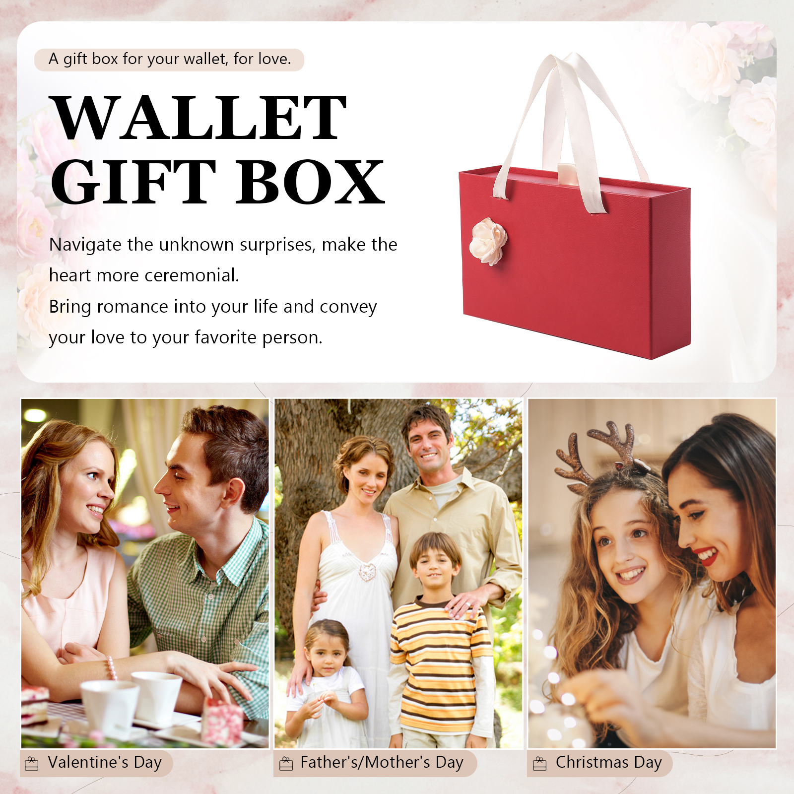 Elegant Gift Box for Her in Pink and Red Colours