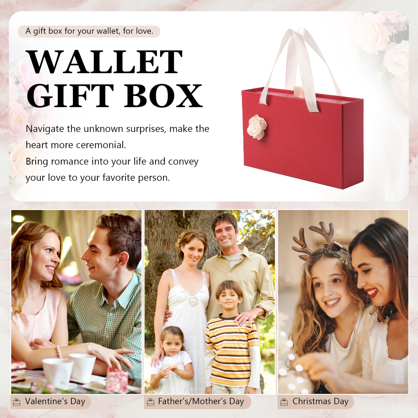 Elegant Gift Box for Her in Pink and Red Colours