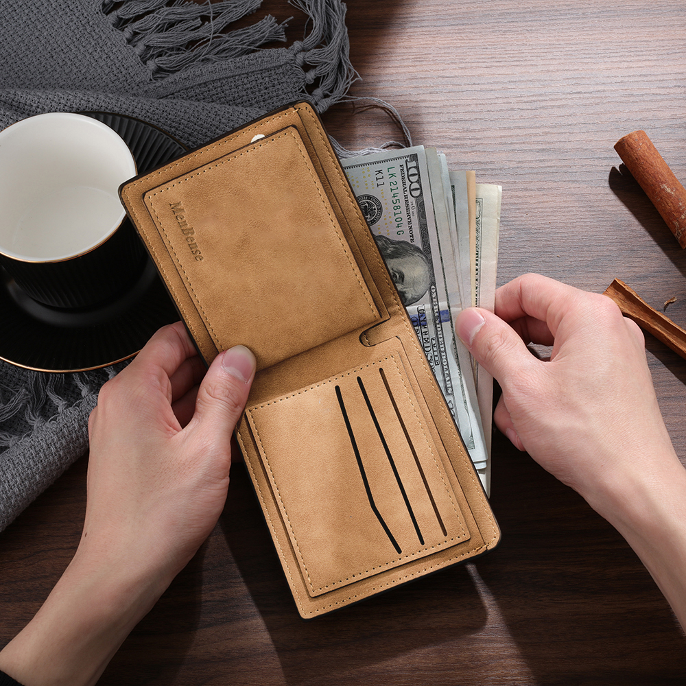 Personalized Brown Wallet with 2 Photos The Perfect Gift for Him