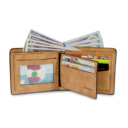 Personalized Brown Wallet with 2 Photos The Perfect Gift for Him