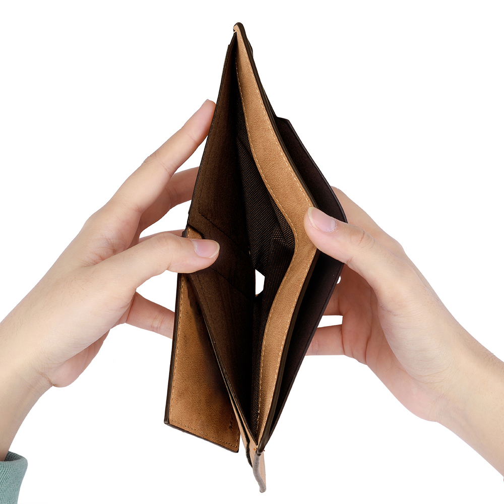 Personalized Brown Wallet with 2 Photos The Perfect Gift for Him