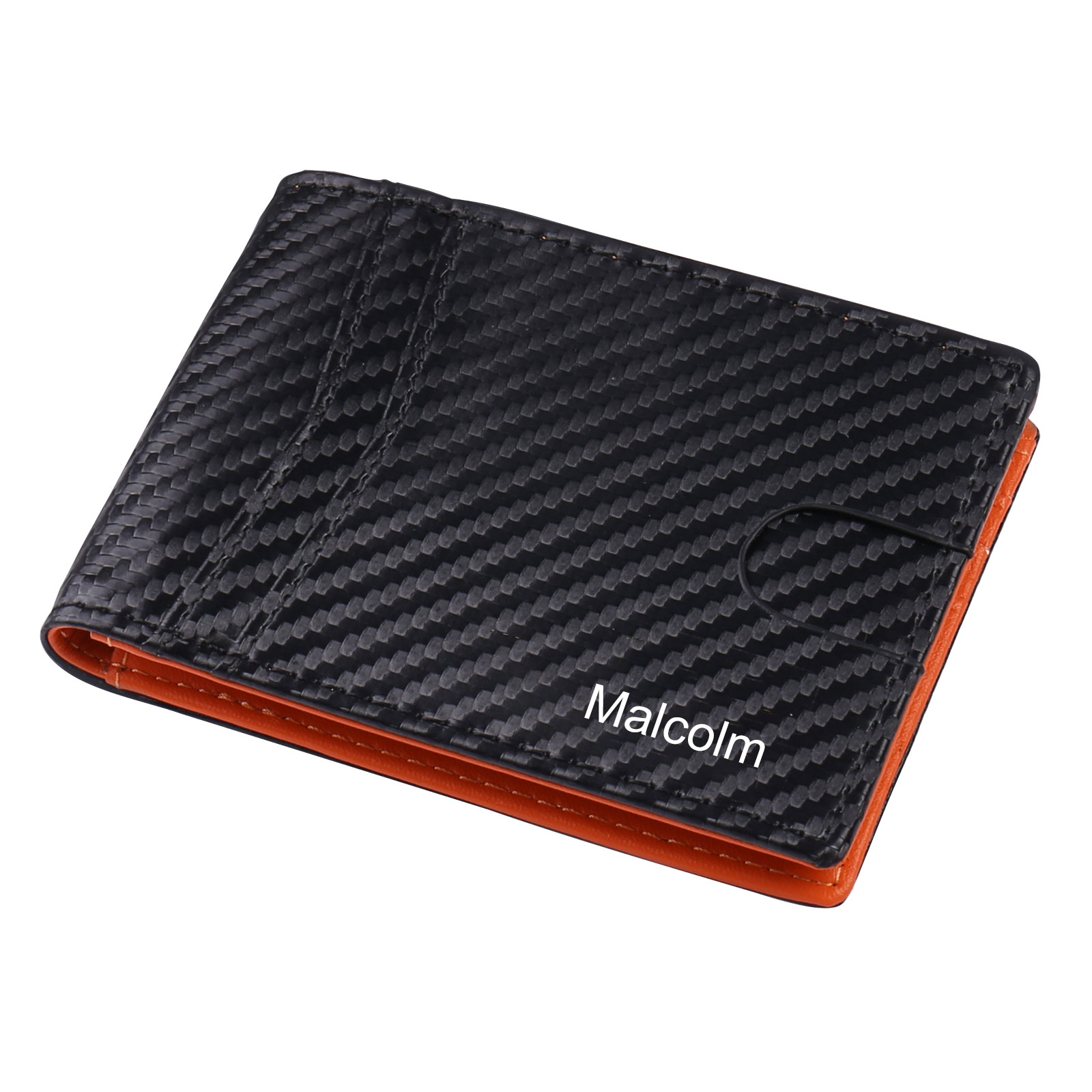 Personalised 1 Name Billfold Wallet with Anti-Theft Swipe Custom Leather Wallet Black Gifts for Men-Jessemade AU