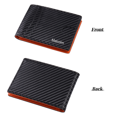 Personalised 1 Name Billfold Wallet with Anti-Theft Swipe Custom Leather Wallet Black Gifts for Men-Jessemade AU