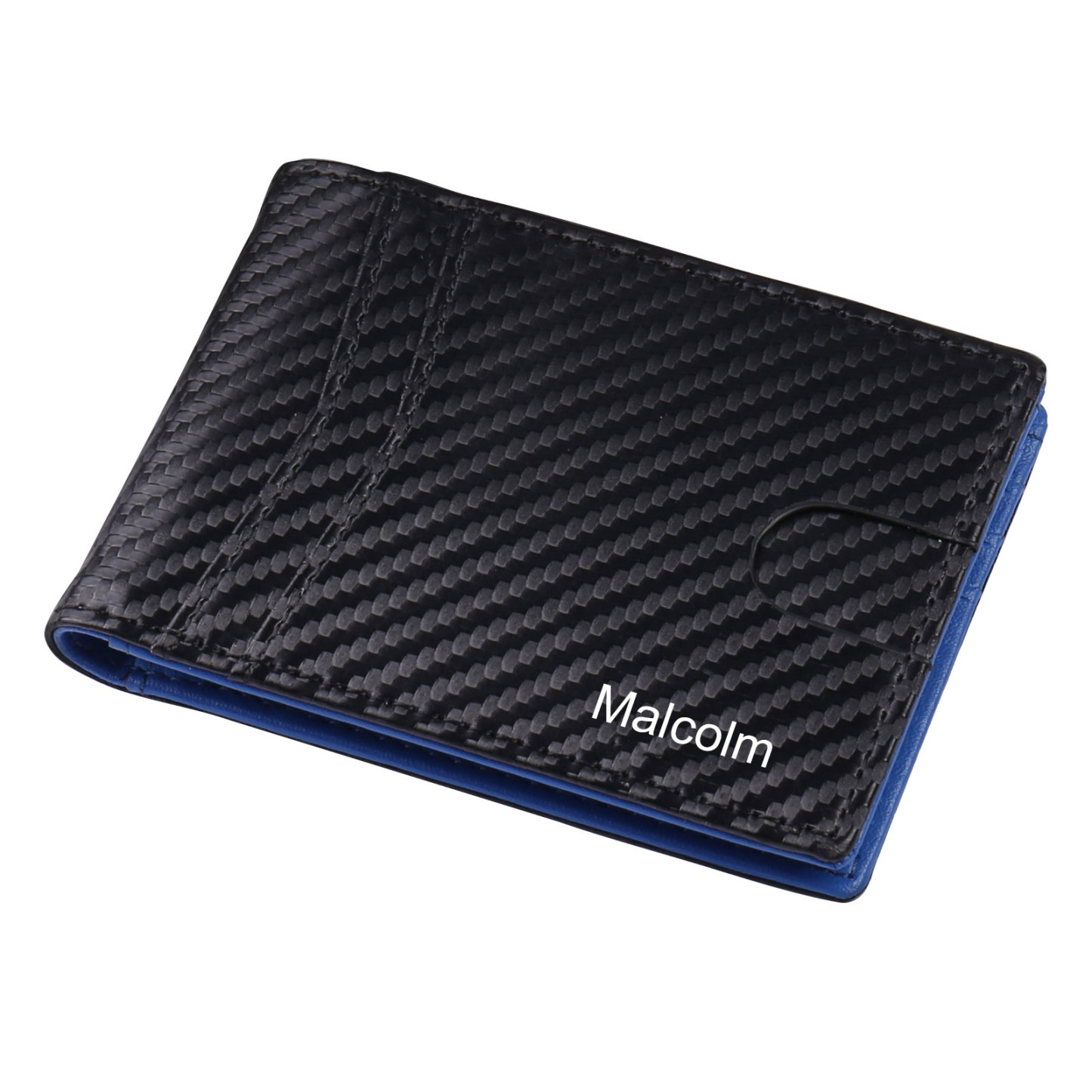 Personalised 1 Name Billfold Wallet with Anti-Theft Swipe Custom Leather Wallet Black Gifts for Men-Jessemade AU