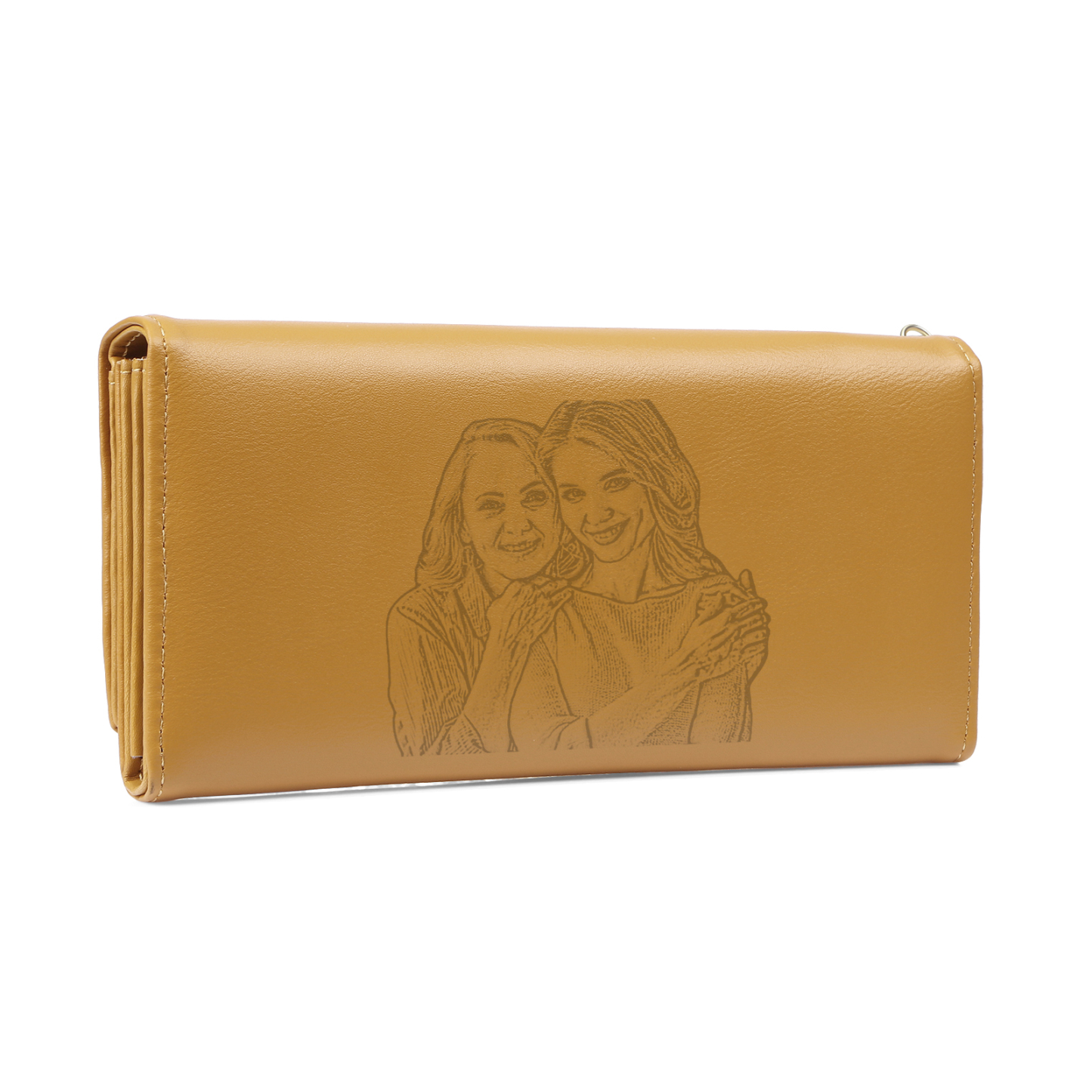 Personalised Women Wallet with Custom Photo and Engraved Letter-Jessemade AU