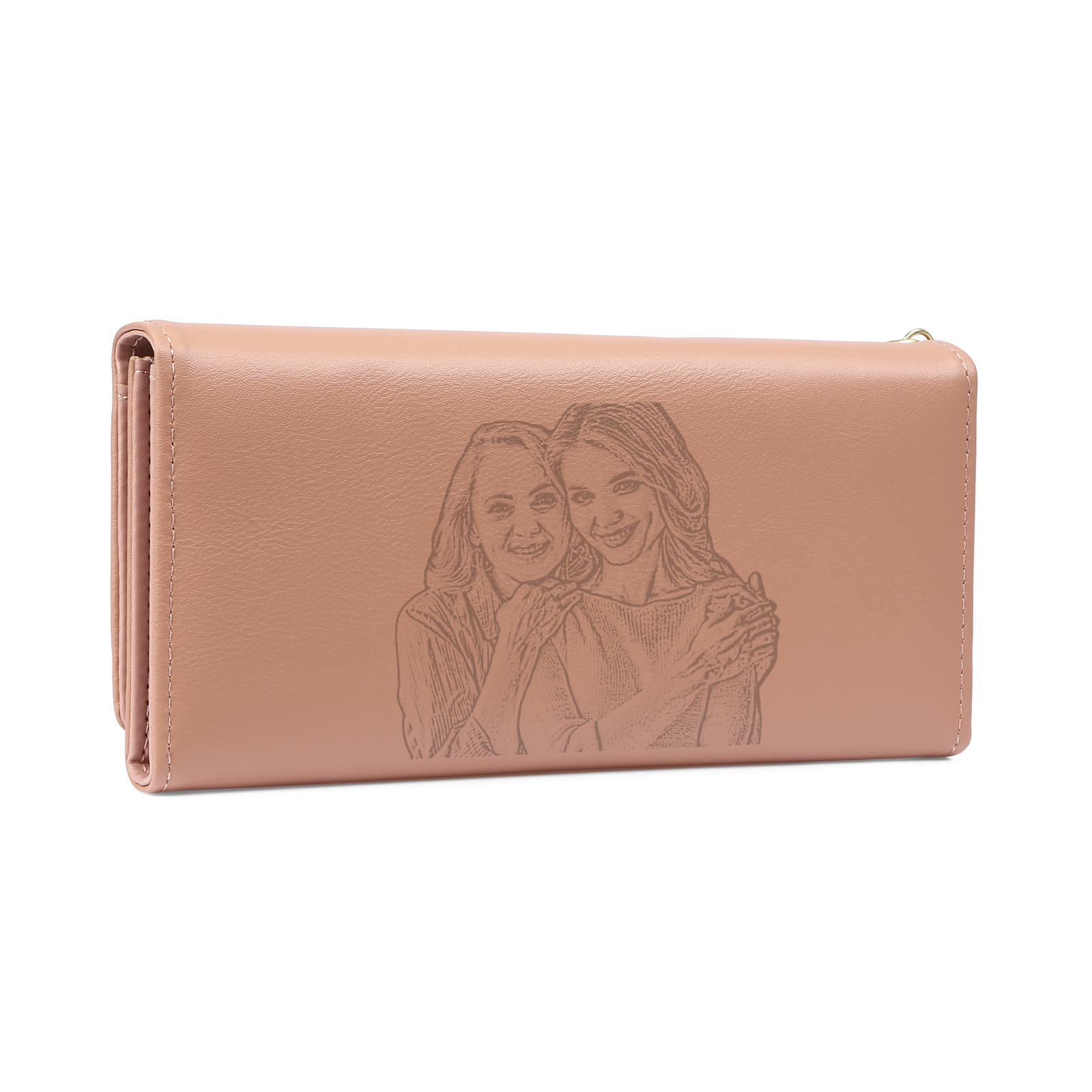 Personalised Women Wallet with Custom Photo and Engraved Letter-Jessemade AU