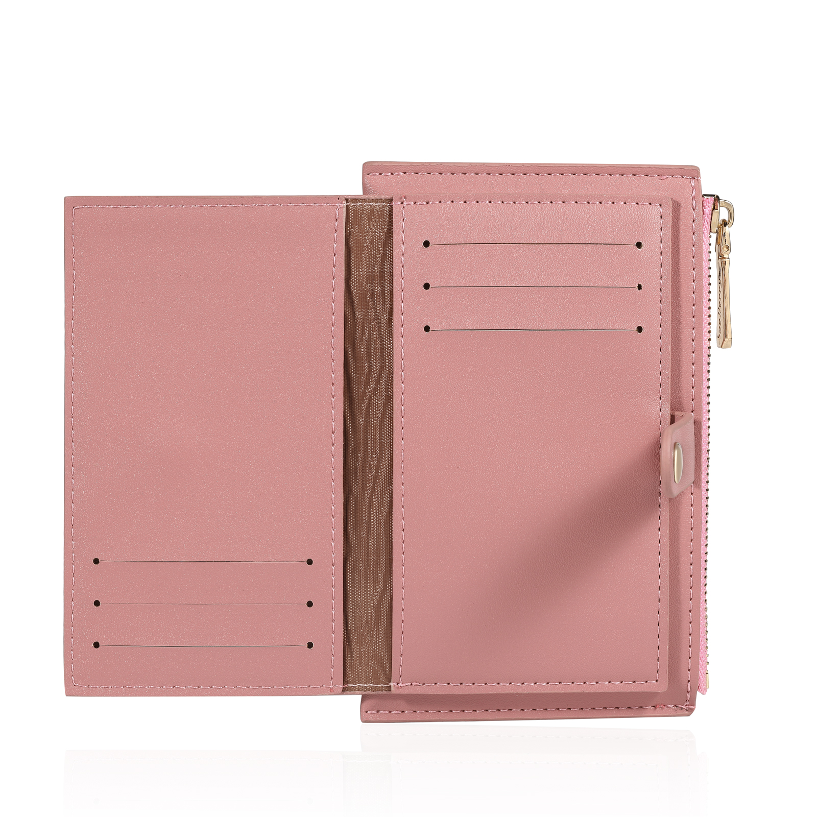 Personalised Women's Leather Wallet Custom Birthday Flower & Name Zipper Wallet Gift for Her-Jessemade AU