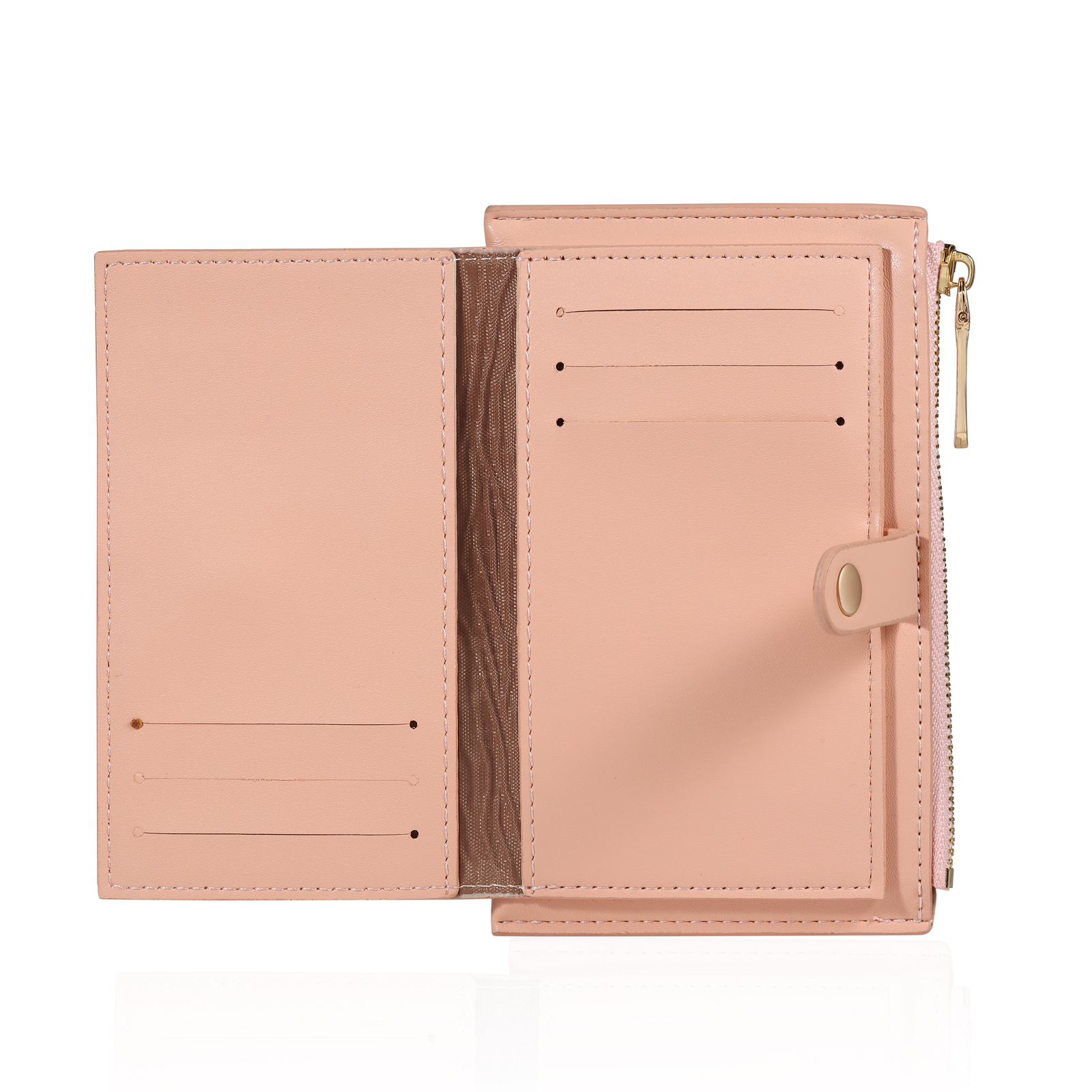 Personalised Women's Leather Wallet Custom Birthday Flower & Name Zipper Wallet Gift for Her-Jessemade AU