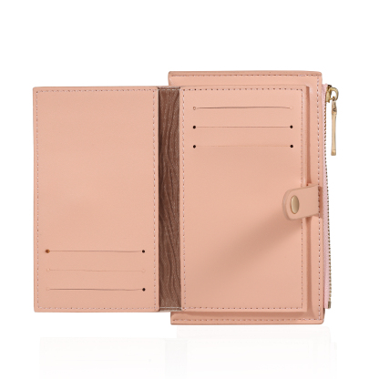 Personalised Women's Leather Wallet Custom Birthday Flower & Name Zipper Wallet Gift for Her-Jessemade AU