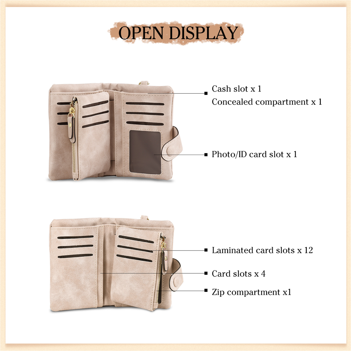 Personalised Women Wallet Custom 1–6 Names & Pattern Leather Wallet Pink Gift for Her "This Awesome Grandma Nan Belongs To"-Jessemade AU